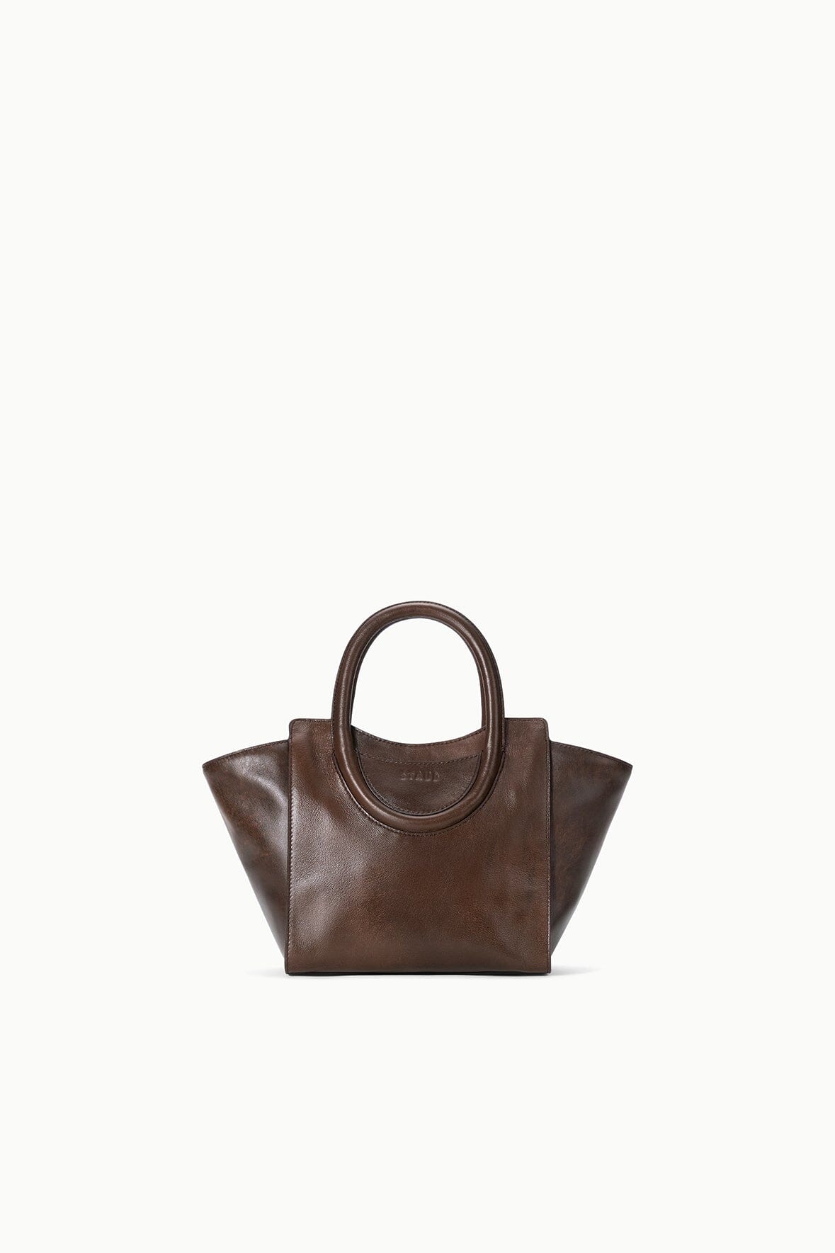 STAUD | Maude Mini Tote Espresso Distressed