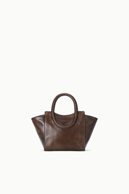 STAUD | Maude Mini Tote Espresso Distressed