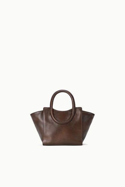 STAUD | Maude Mini Tote Espresso Distressed