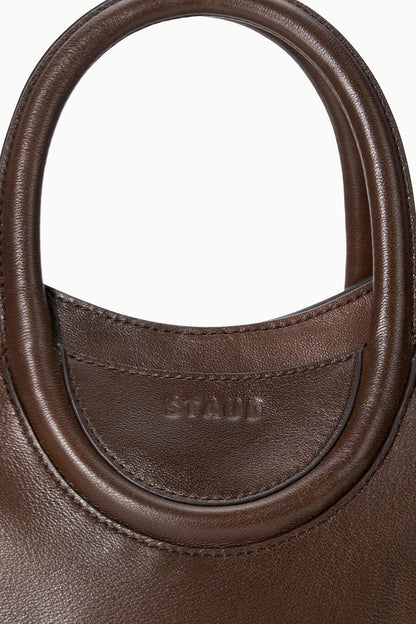 STAUD | Maude Mini Tote Espresso Distressed