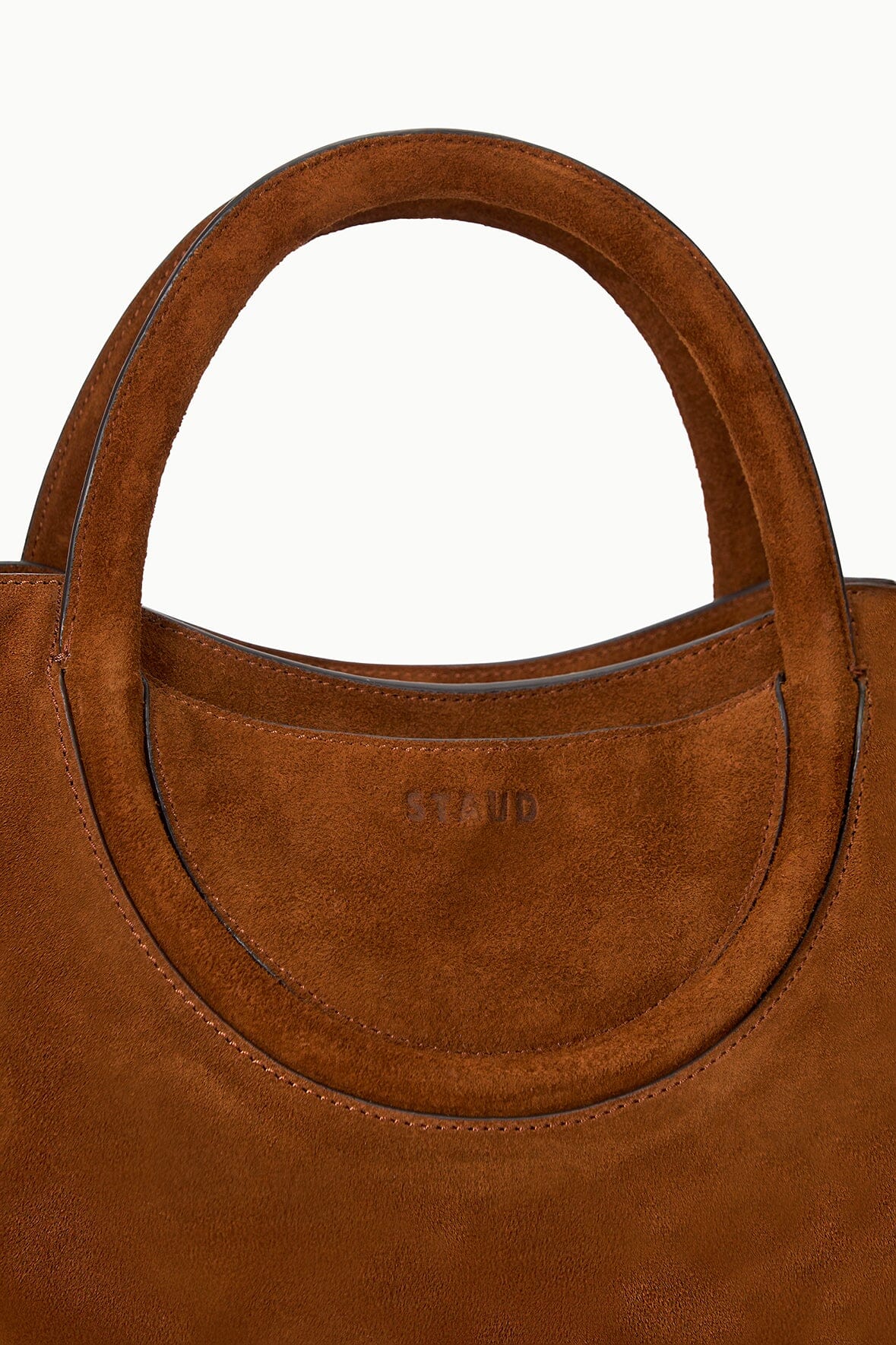 STAUD | Maude Satchel Tabac Suede