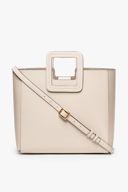 STAUD | Shirley Leather Tote Bag - Cream