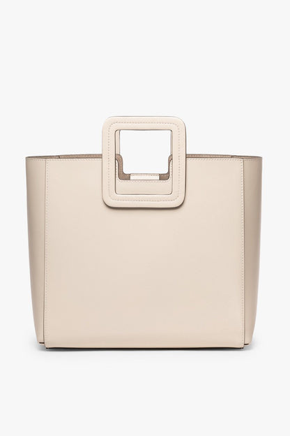 STAUD | Shirley Leather Tote Bag - Cream