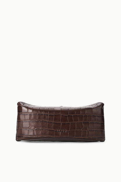 STAUD | Eve Clutch Espresso Croco