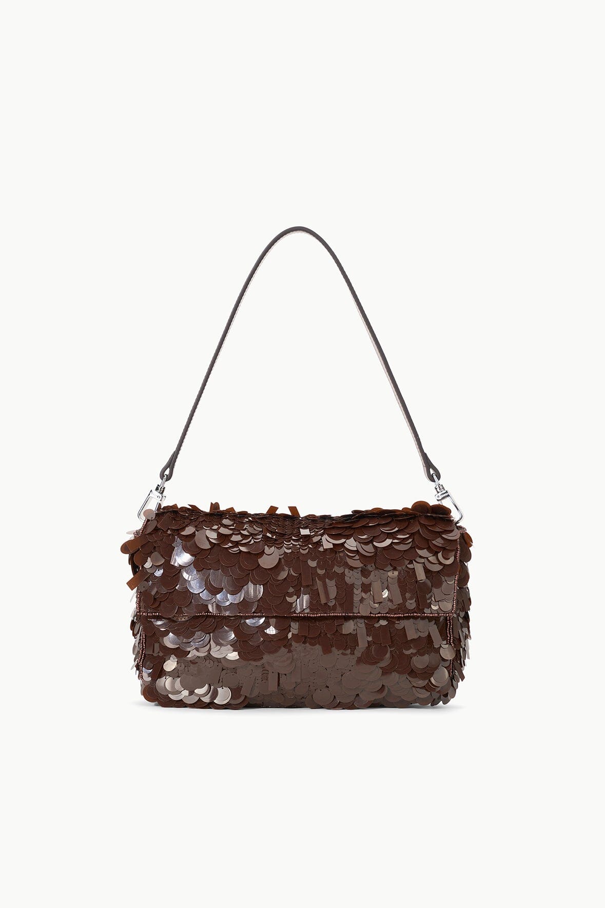 STAUD | Timmy Shoulder Bag Cacao Sequins