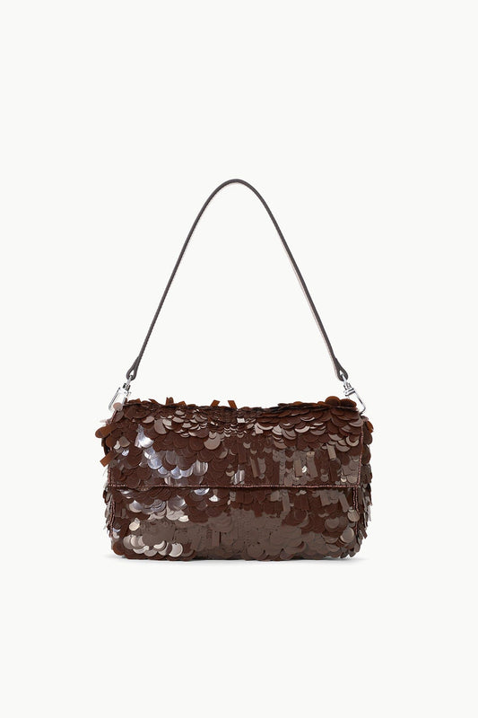 STAUD | Timmy Shoulder Bag Cacao Sequins
