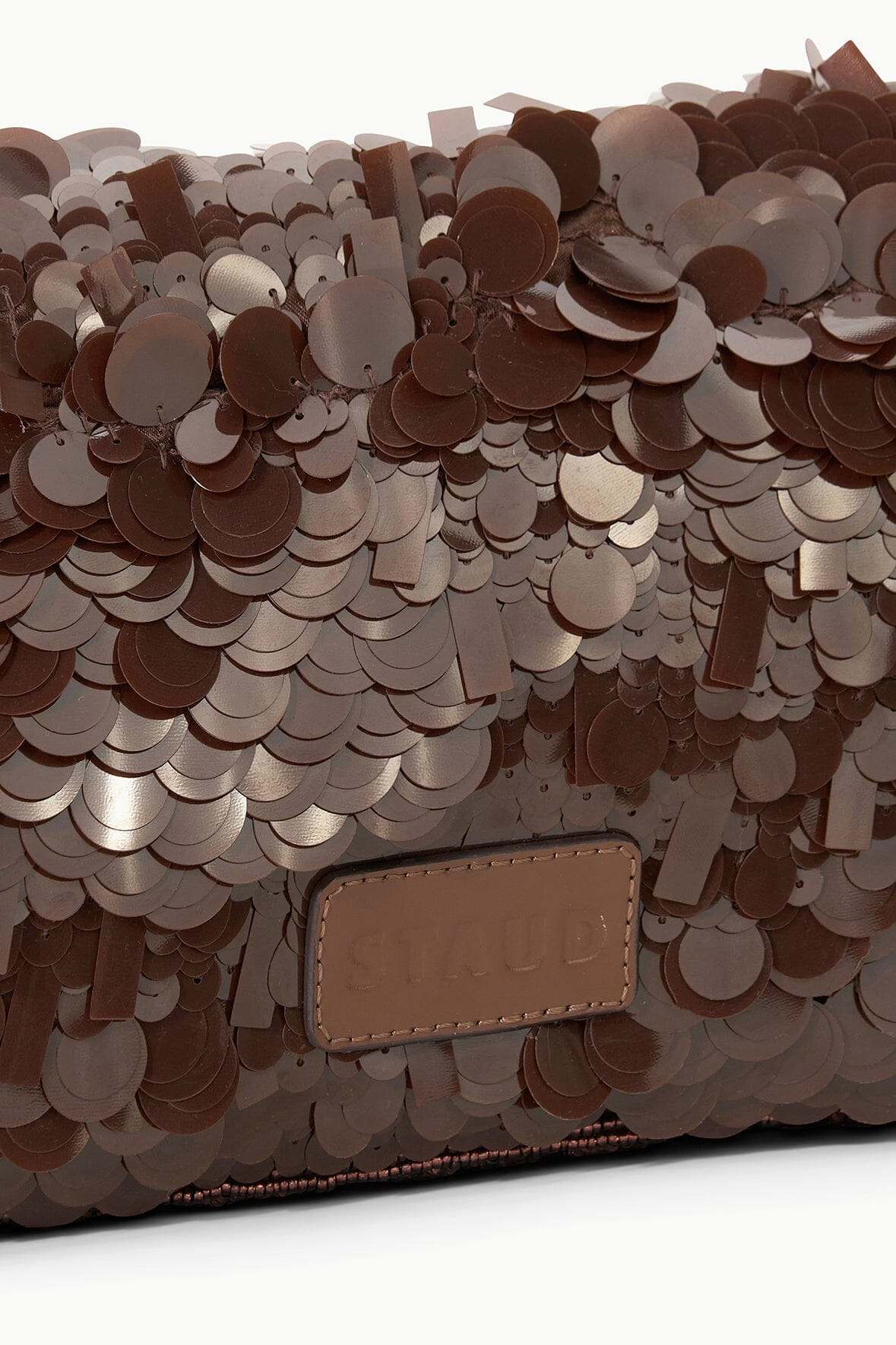 STAUD | Timmy Shoulder Bag Cacao Sequins