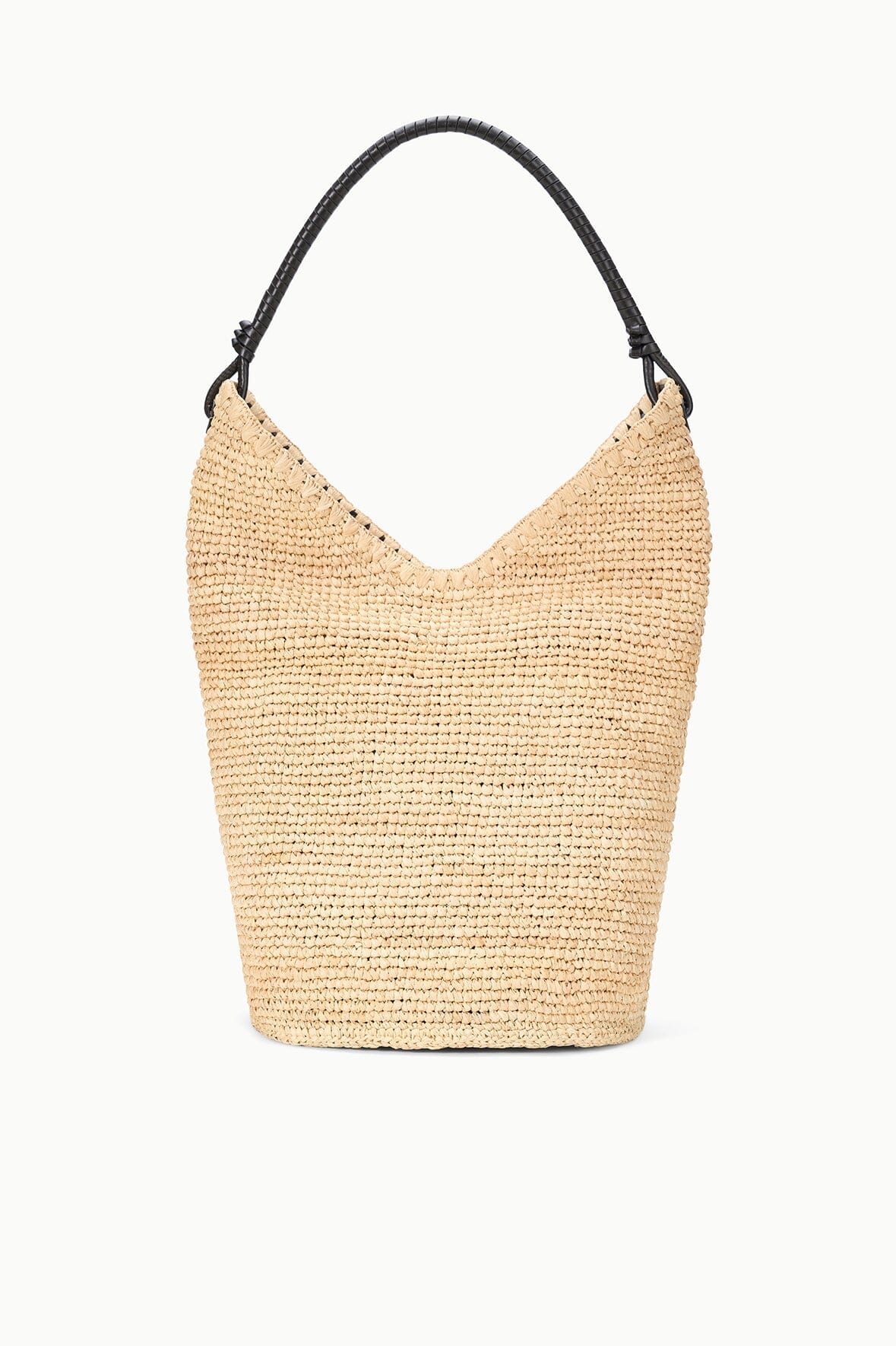 STAUD | Lani Large Raffia Bucket Bag Natural