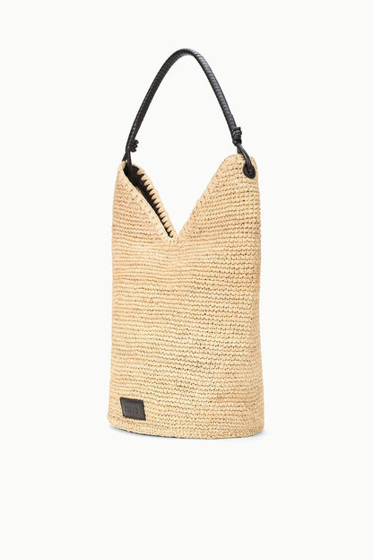 STAUD | Lani Large Raffia Bucket Bag Natural