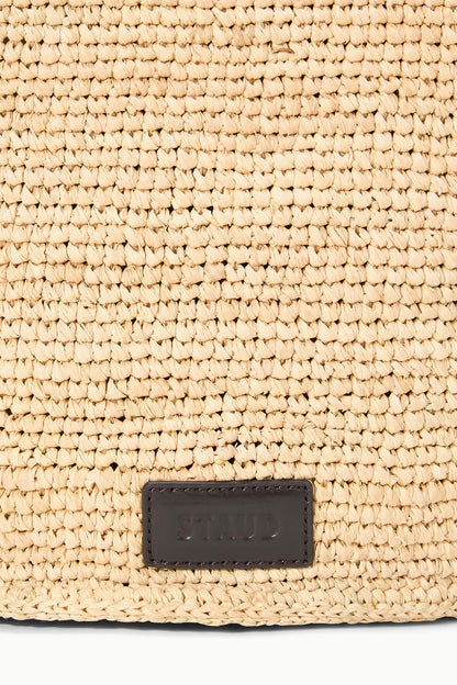 STAUD | Lani Large Raffia Bucket Bag Natural