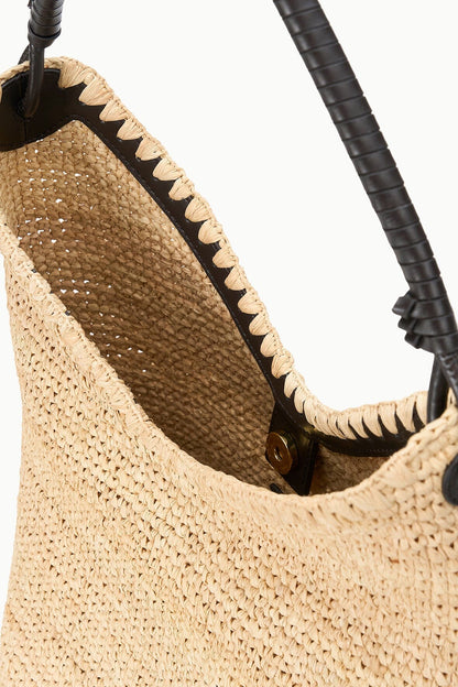 STAUD | Lani Large Raffia Bucket Bag Natural