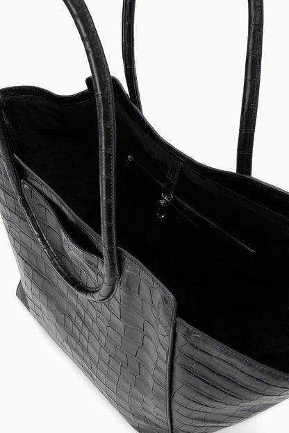 STAUD | Maude Tote Bag Black Croco
