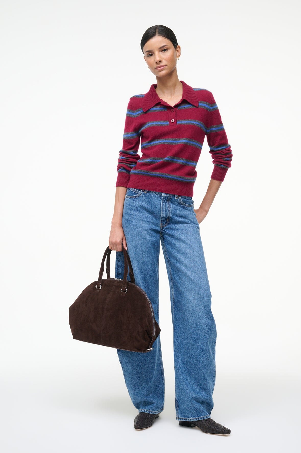STAUD | Hester Satchel Espresso Suede