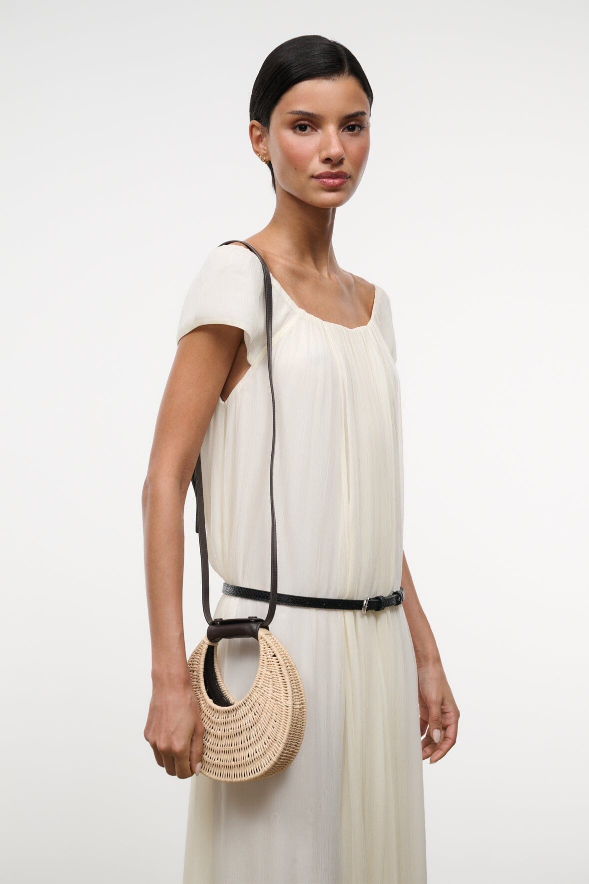 STAUD | Good Night Moon Wicker Bag Natural