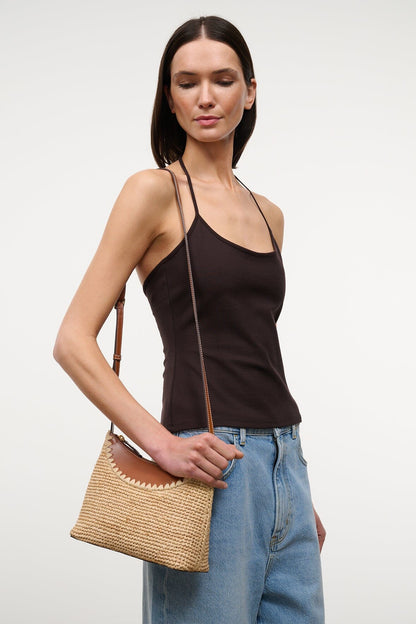 STAUD | Rowey Raffia Bag Natural Tan