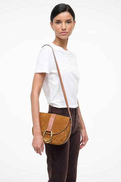 STAUD | Bella Saddle Bag Tan