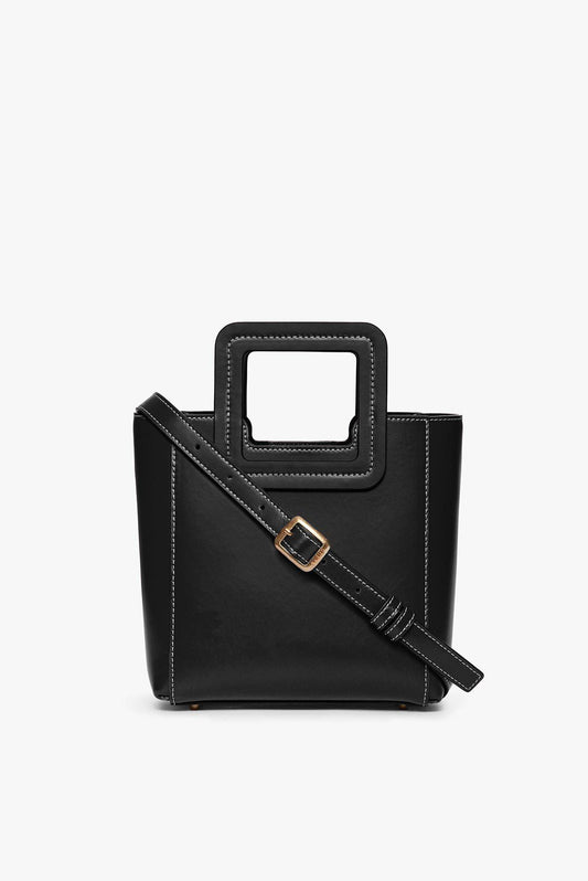 STAUD | Mini Shirley Leather Bag - Black