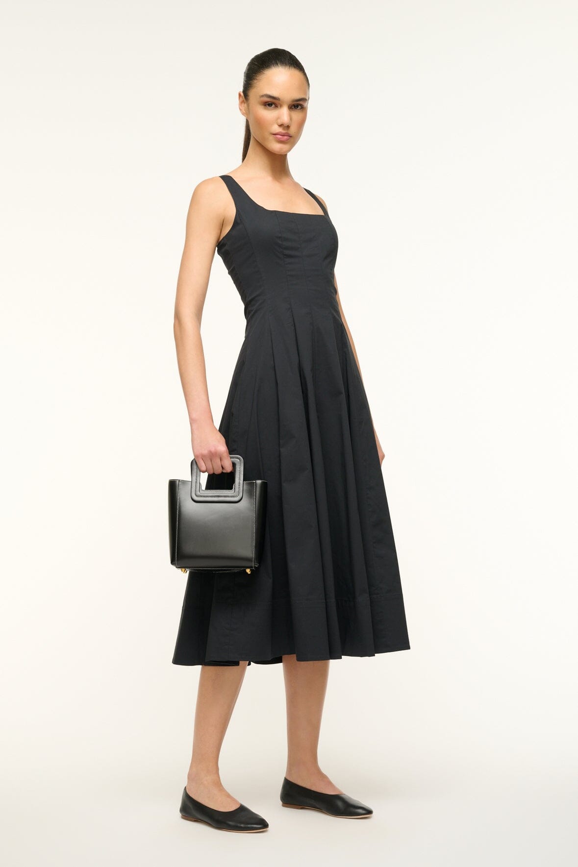 STAUD | Mini Shirley Leather Bag - Black