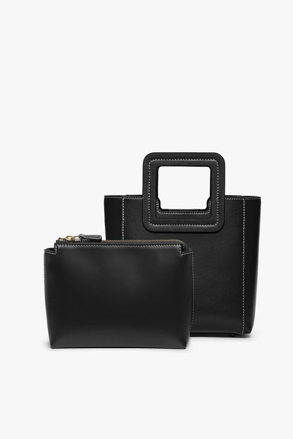 STAUD | Mini Shirley Leather Bag - Black