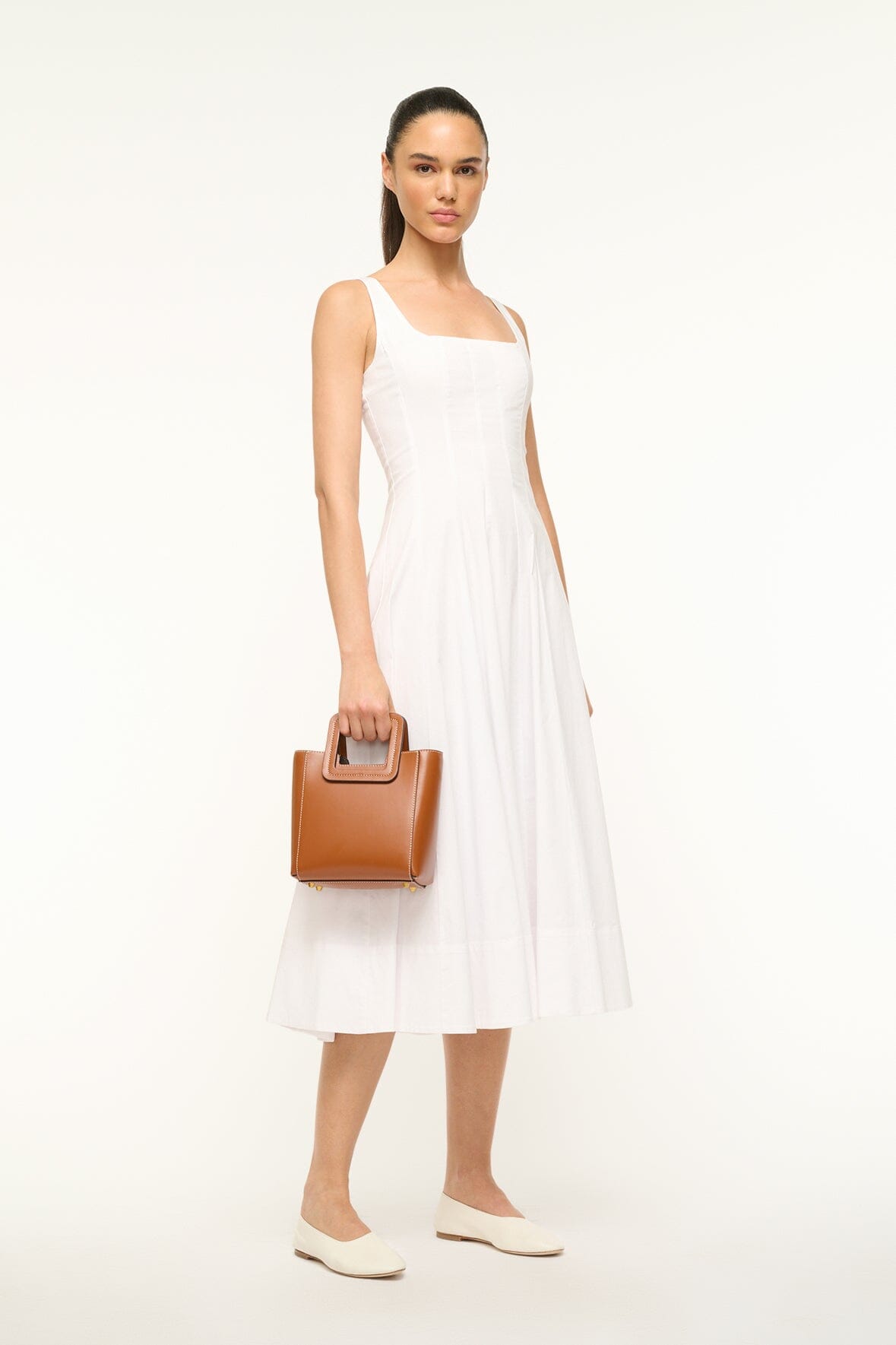 STAUD | Mini Shirley Leather Bag - Saddle