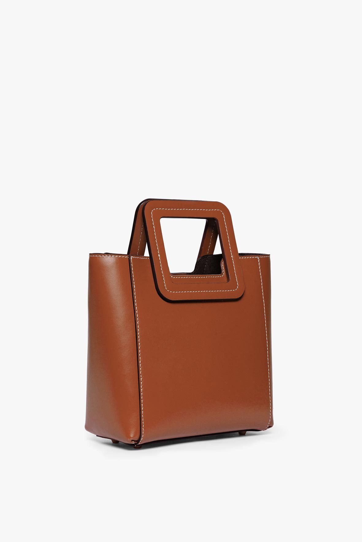 STAUD | Mini Shirley Leather Bag - Saddle