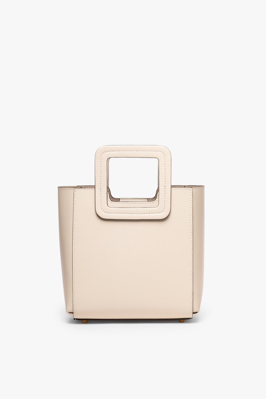 STAUD | Mini Shirley Leather Bag - Cream