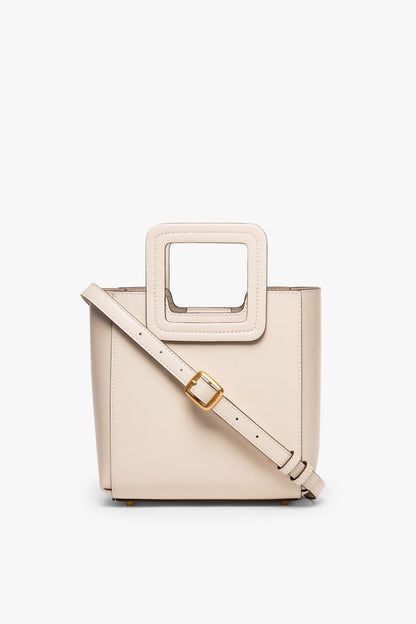 STAUD | Mini Shirley Leather Bag - Cream