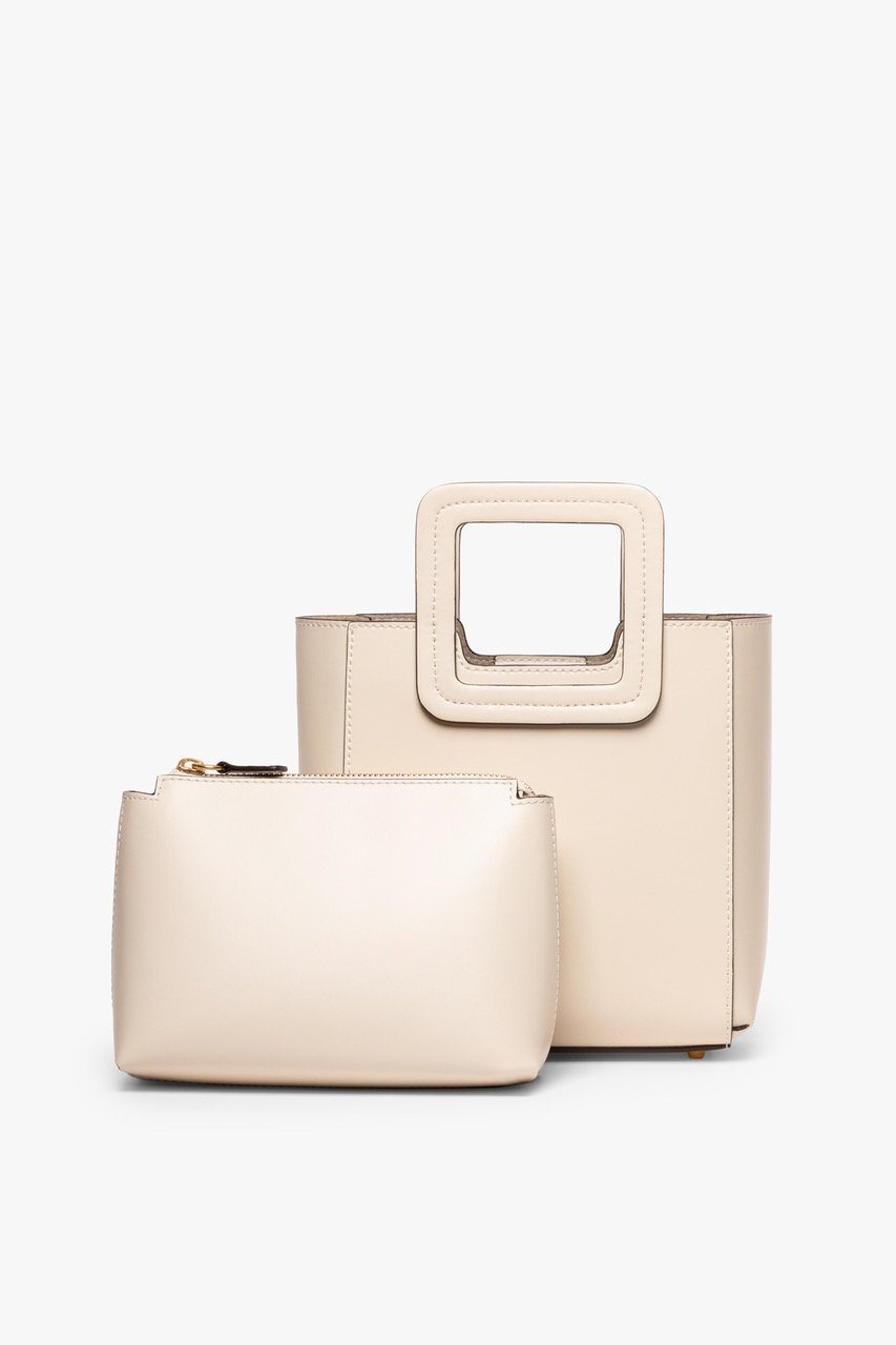 STAUD | Mini Shirley Leather Bag - Cream