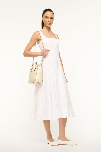 STAUD | Mini Shirley Leather Bag - Cream