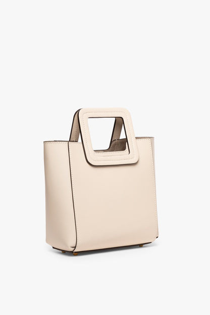 STAUD | Mini Shirley Leather Bag - Cream