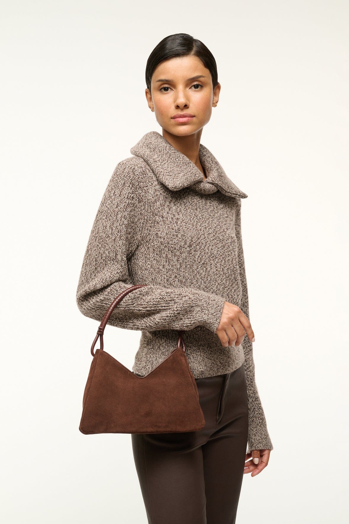 STAUD | Valerie Shoulder Bag Mahogany