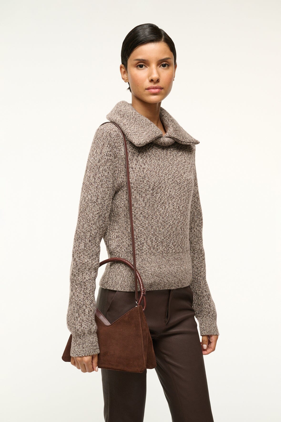 STAUD | Valerie Shoulder Bag Mahogany