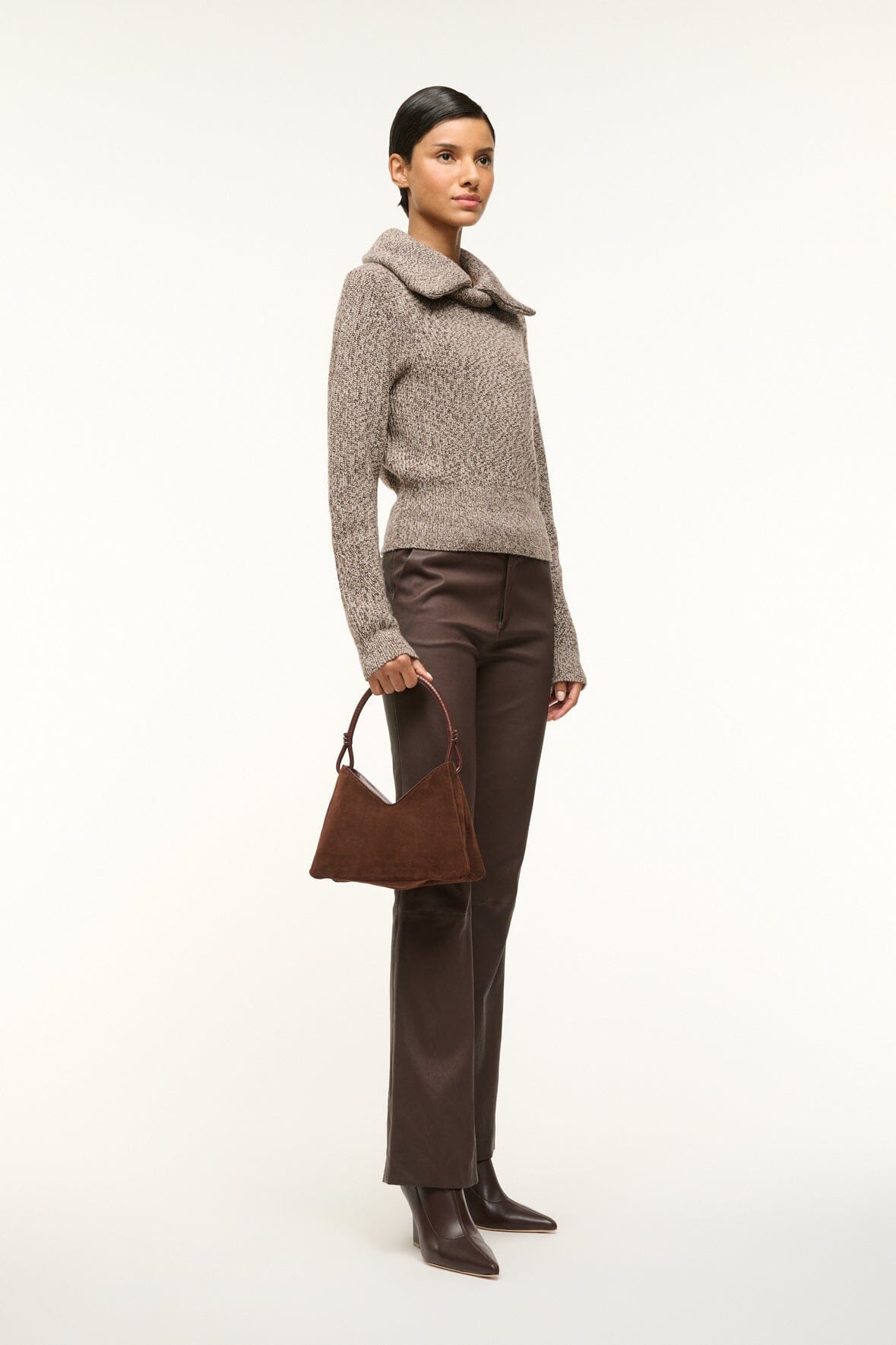 STAUD | Valerie Shoulder Bag Mahogany