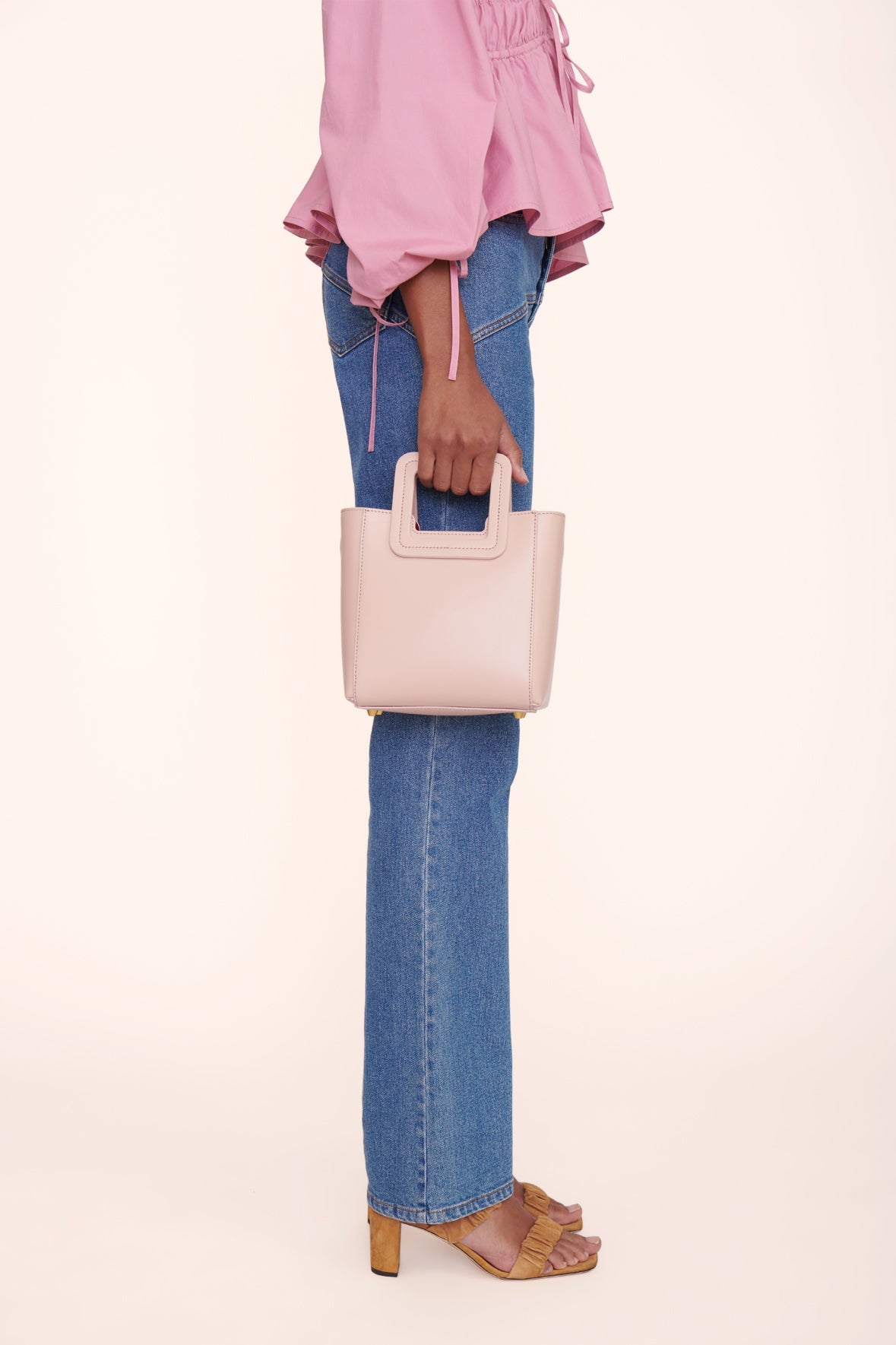 STAUD | Mini Shirley Leather Bag - Blush