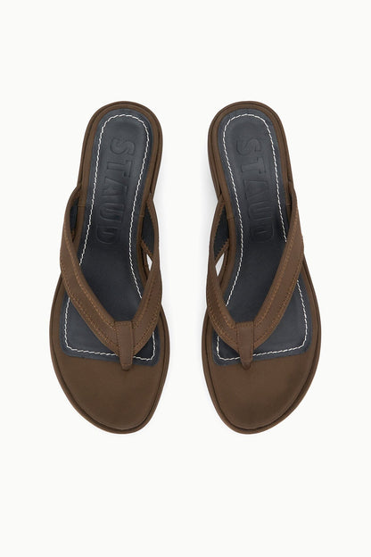 STAUD | Remy Espresso Brown Platform Wedge Sandal - Staud