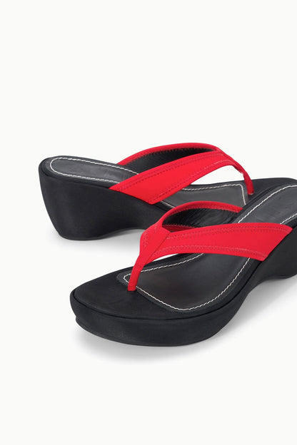 STAUD | Remy Thong Wedge Black Multi