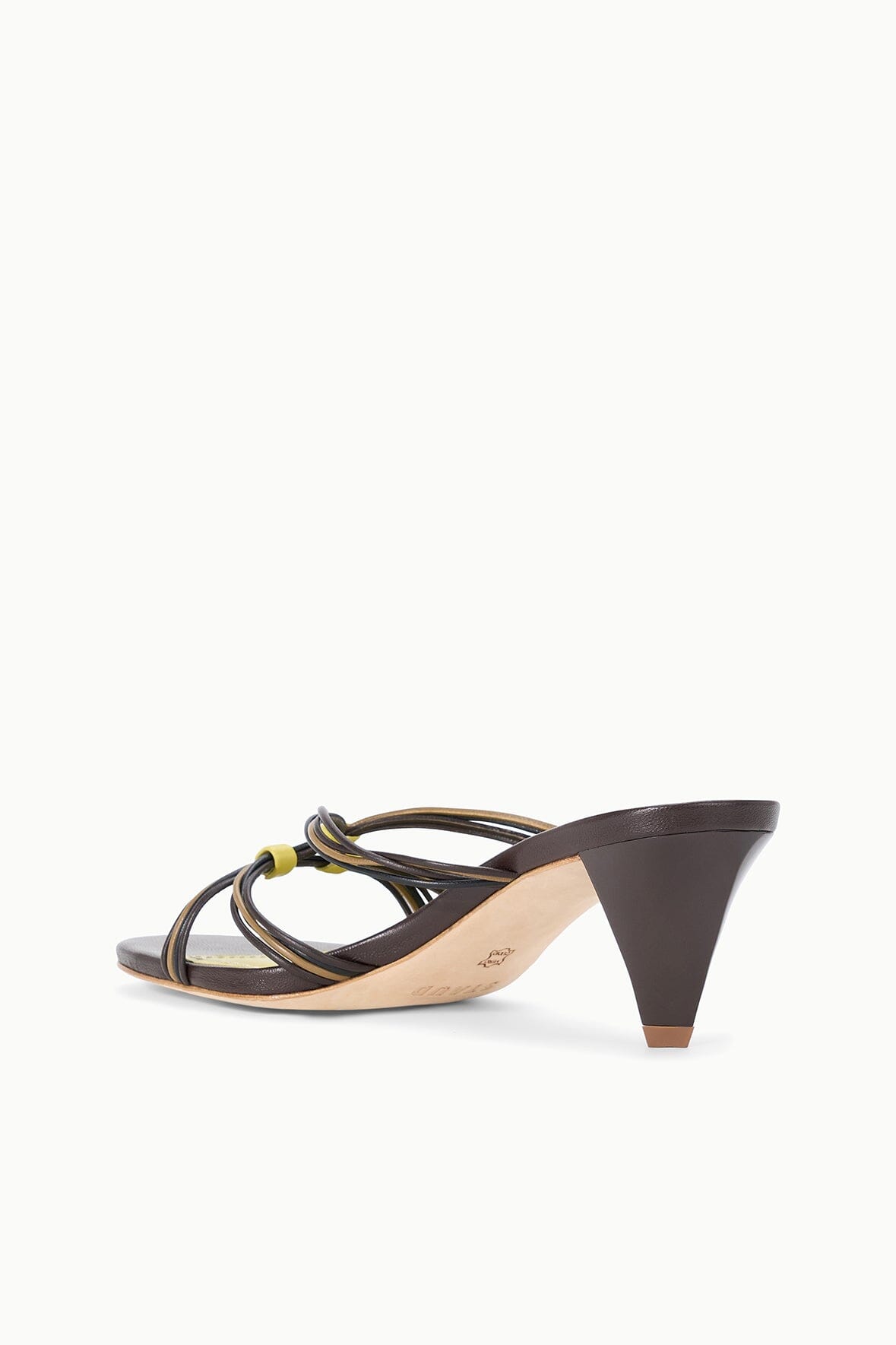 STAUD | Carrie Mule Espresso Citron
