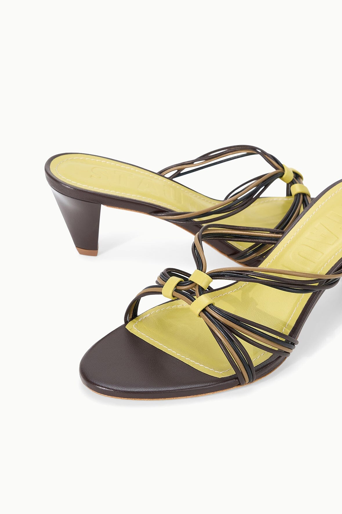 STAUD | Carrie Mule Espresso Citron