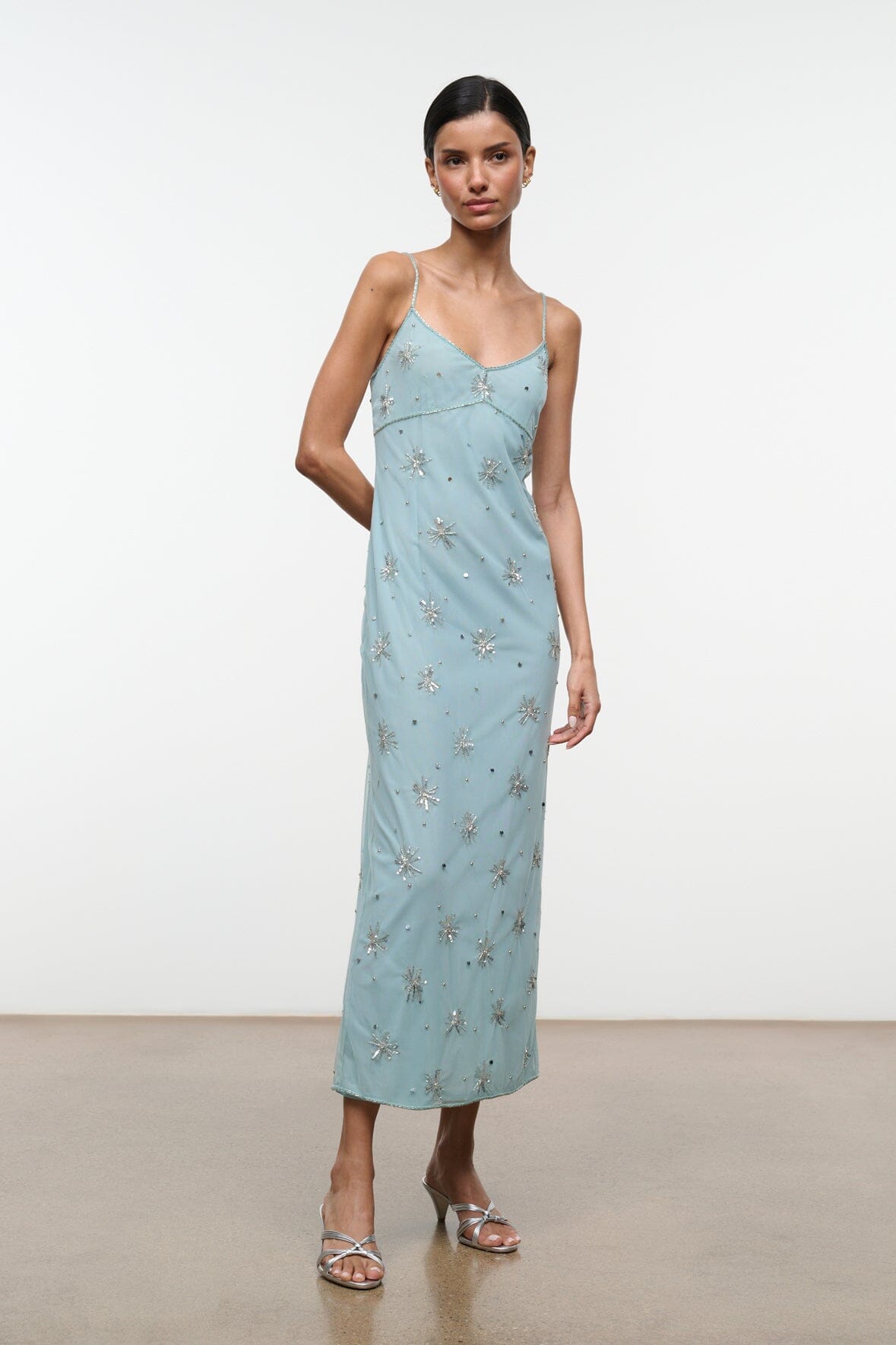 STAUD | Carrie Mule Silver