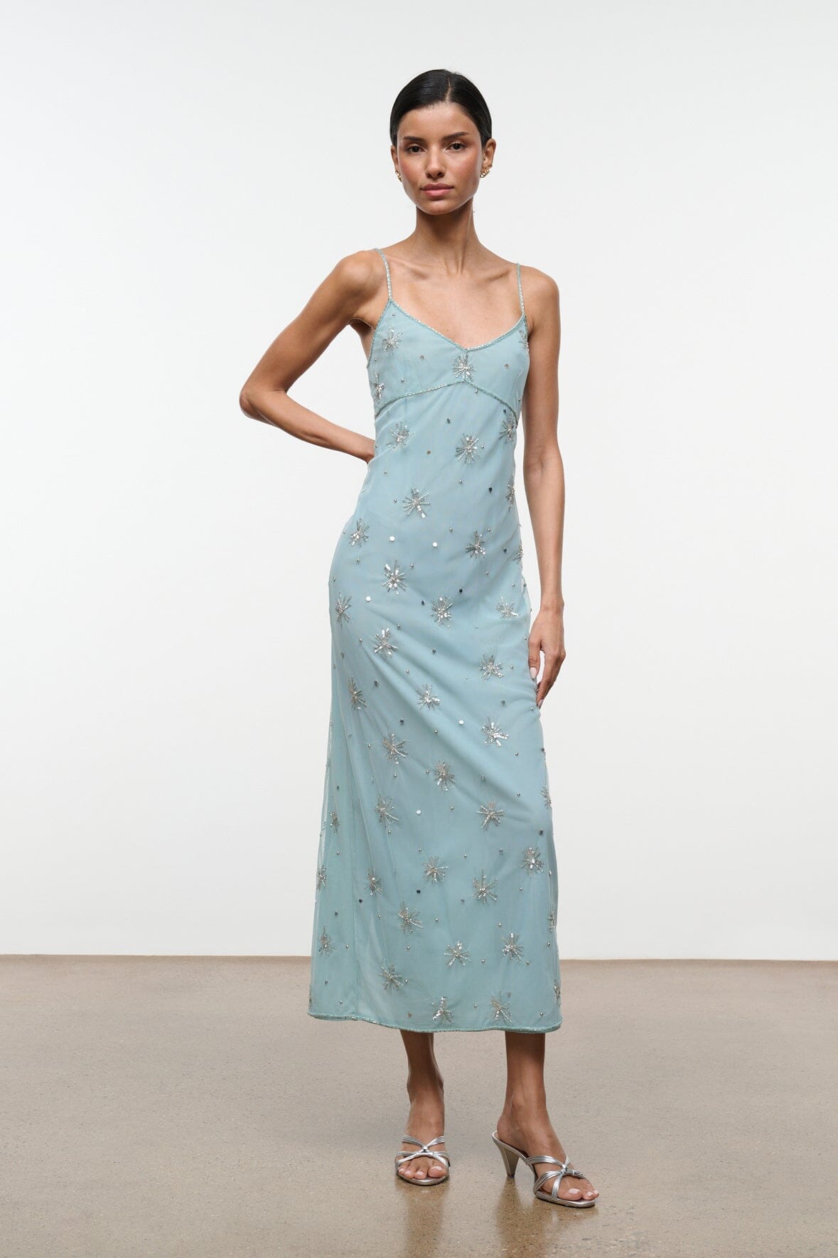 STAUD | Carrie Mule Silver