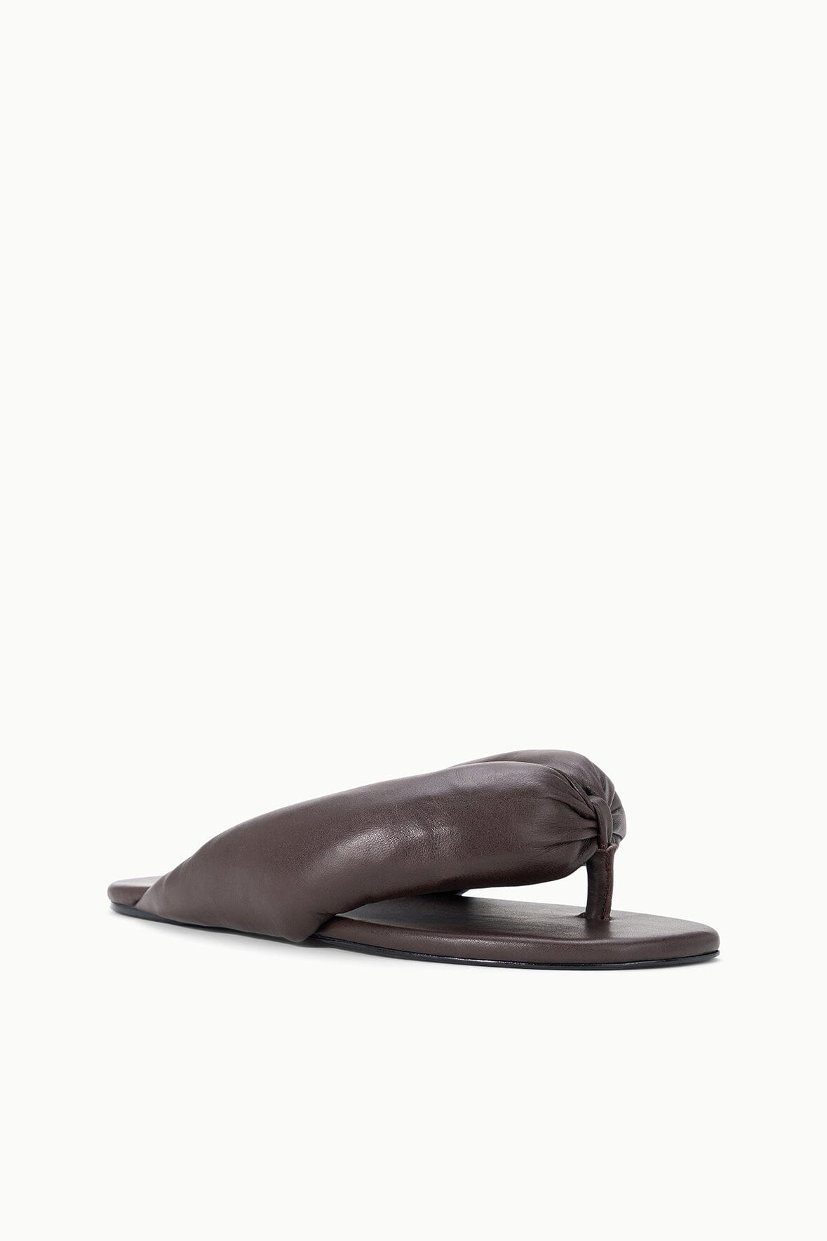 STAUD | Juno Espresso Brown Puffy Leather Sandals - Staud