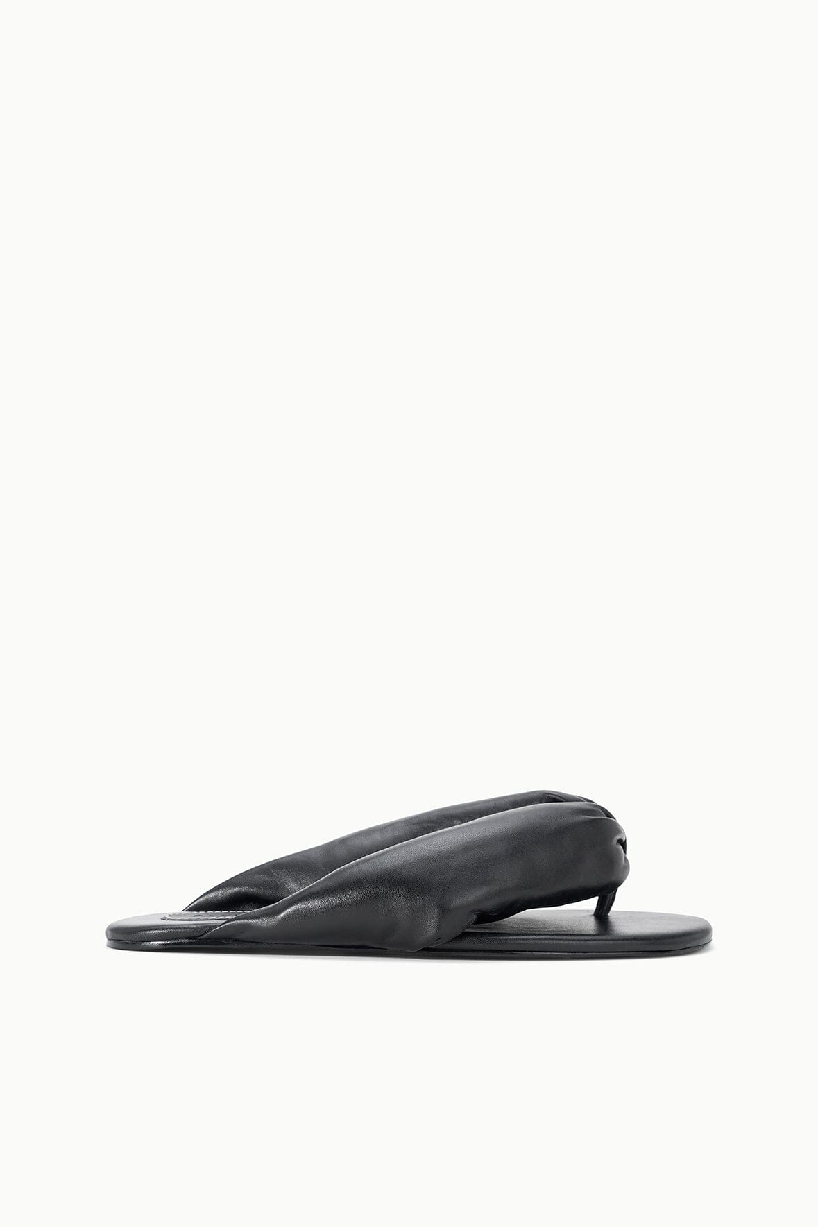 STAUD | Juno Black Puffy Leather Sandals - Staud