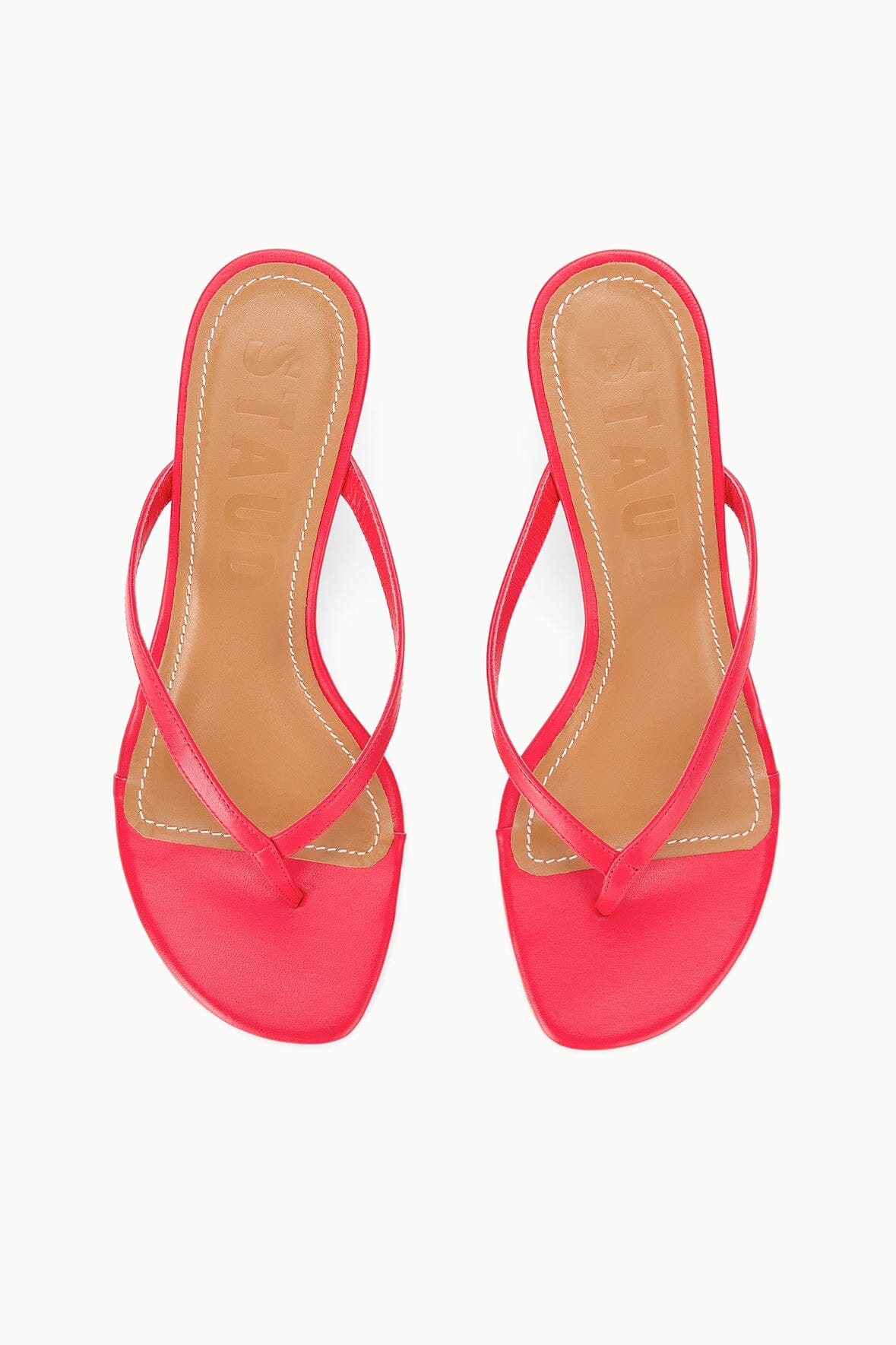 STAUD | Freja Kitten Heel Red Rose