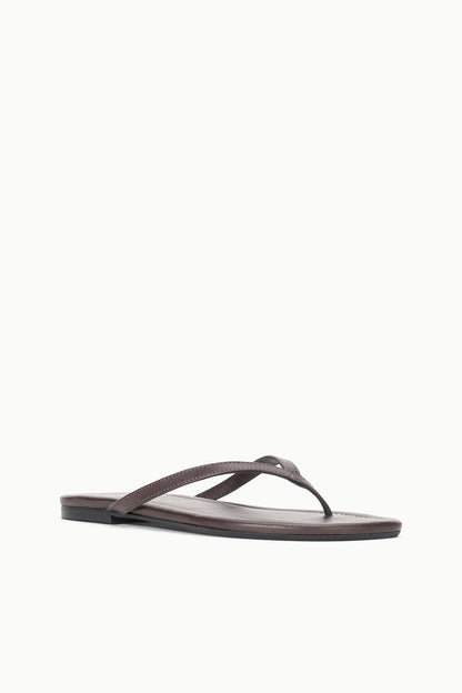 STAUD | Freja Espresso Brown Nappa Leather Sandal