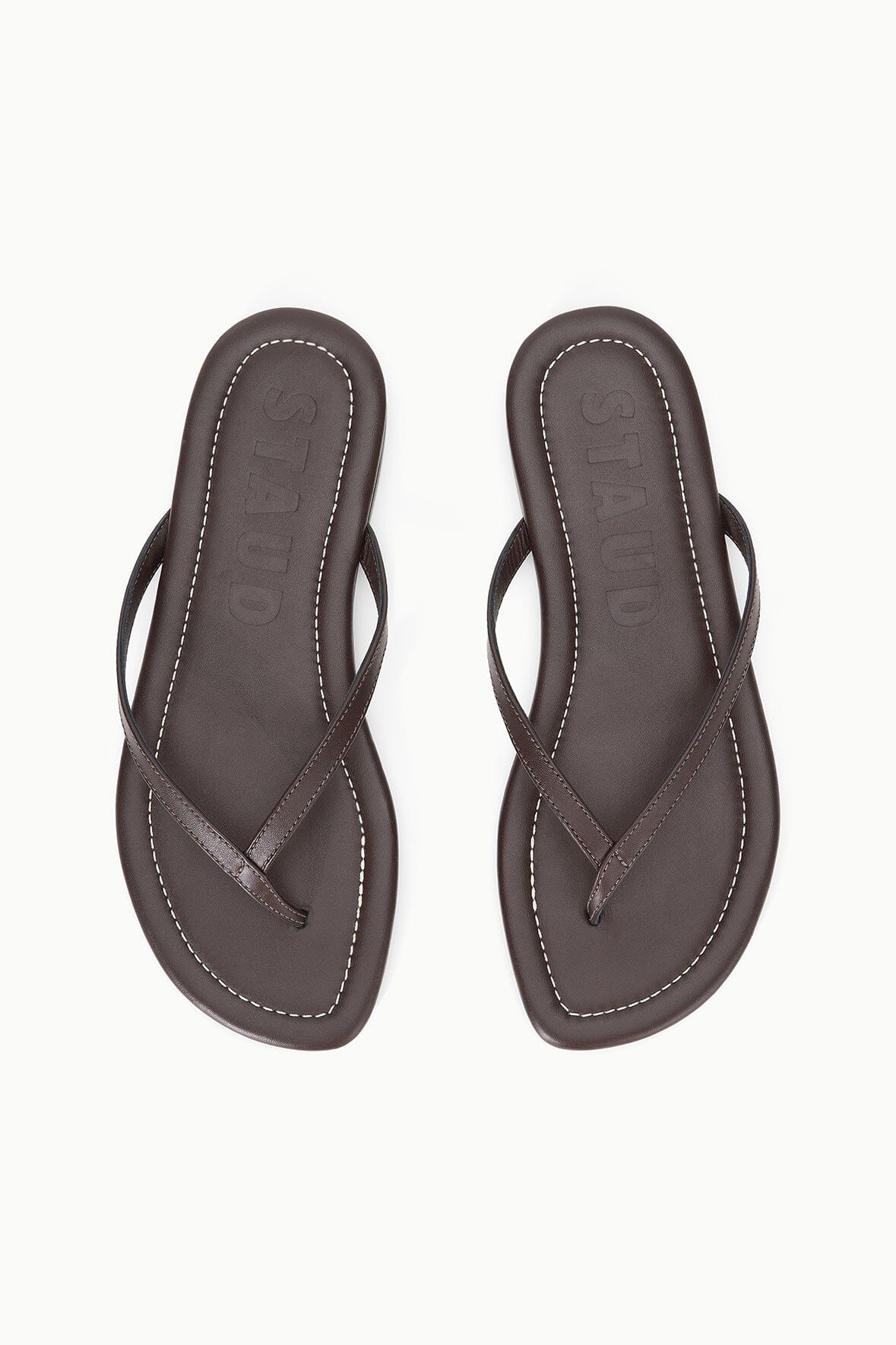 STAUD | Freja Espresso Brown Nappa Leather Sandal