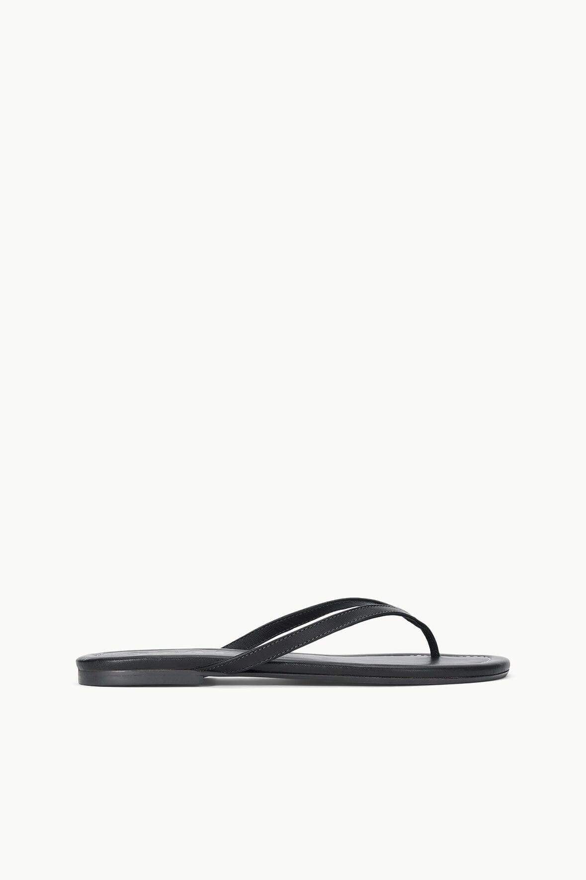 STAUD | Freja Black Sandals - Nappa Leather Flip Flops