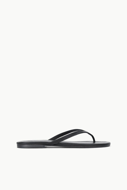 STAUD | Freja Black Sandals - Nappa Leather Flip Flops