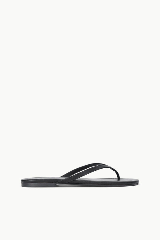 STAUD | Freja Black Sandals - Nappa Leather Flip Flops