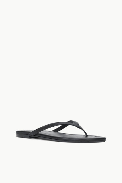 STAUD | Freja Black Sandals - Nappa Leather Flip Flops
