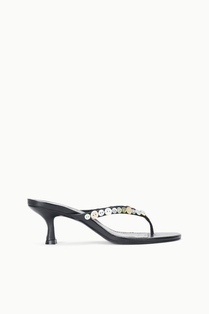 STAUD | Freja Thong Kitten Heel Mother Of Pearl